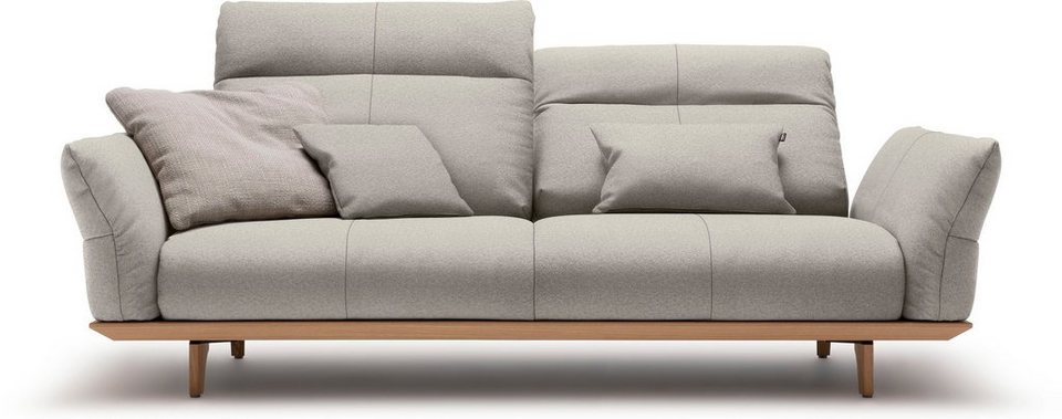 hülsta sofa 3-Sitzer hs.460, Sockel in Eiche, Füße Eiche natur, Breite 208  cm