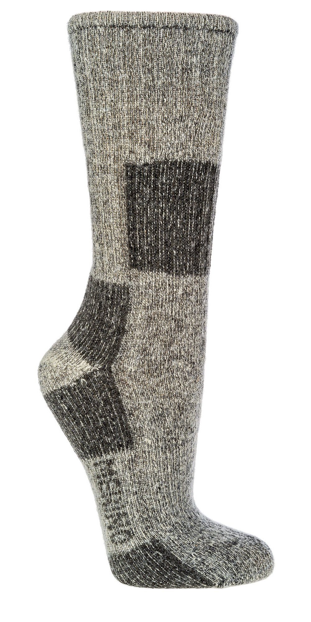 FussFreunde Wandersocken 2 Paar Trekkingsocken, Outdoorsocken mit 85% Wolle vom Merinoschaf Grau/Anthrazit