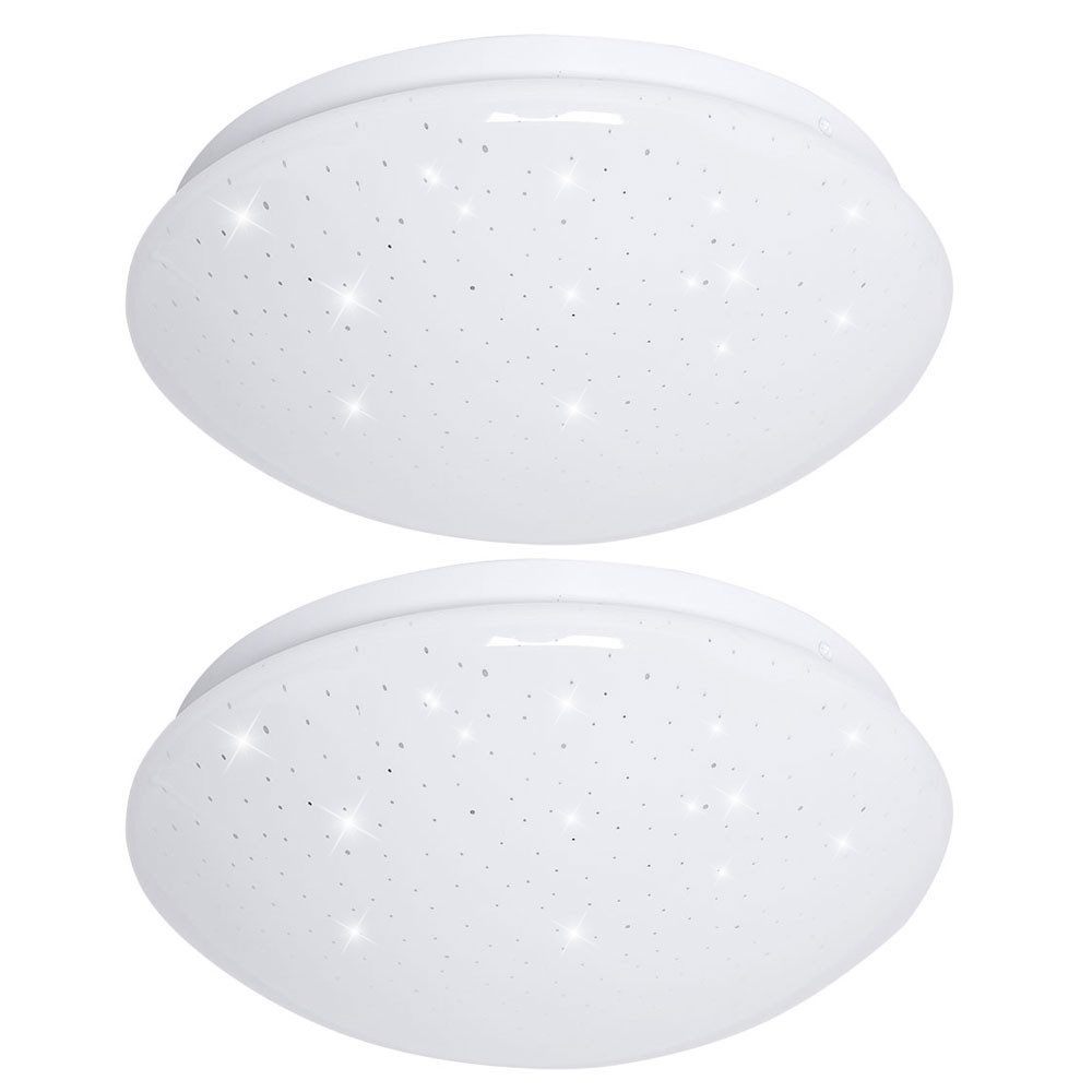 V-TAC LED Deckenleuchte, LED-Leuchtmittel fest verbaut, Neutralweiß, LED Deckenleuchte Deckenlampe Wohnzimmerleuchte Sternenhimmel 2er Set