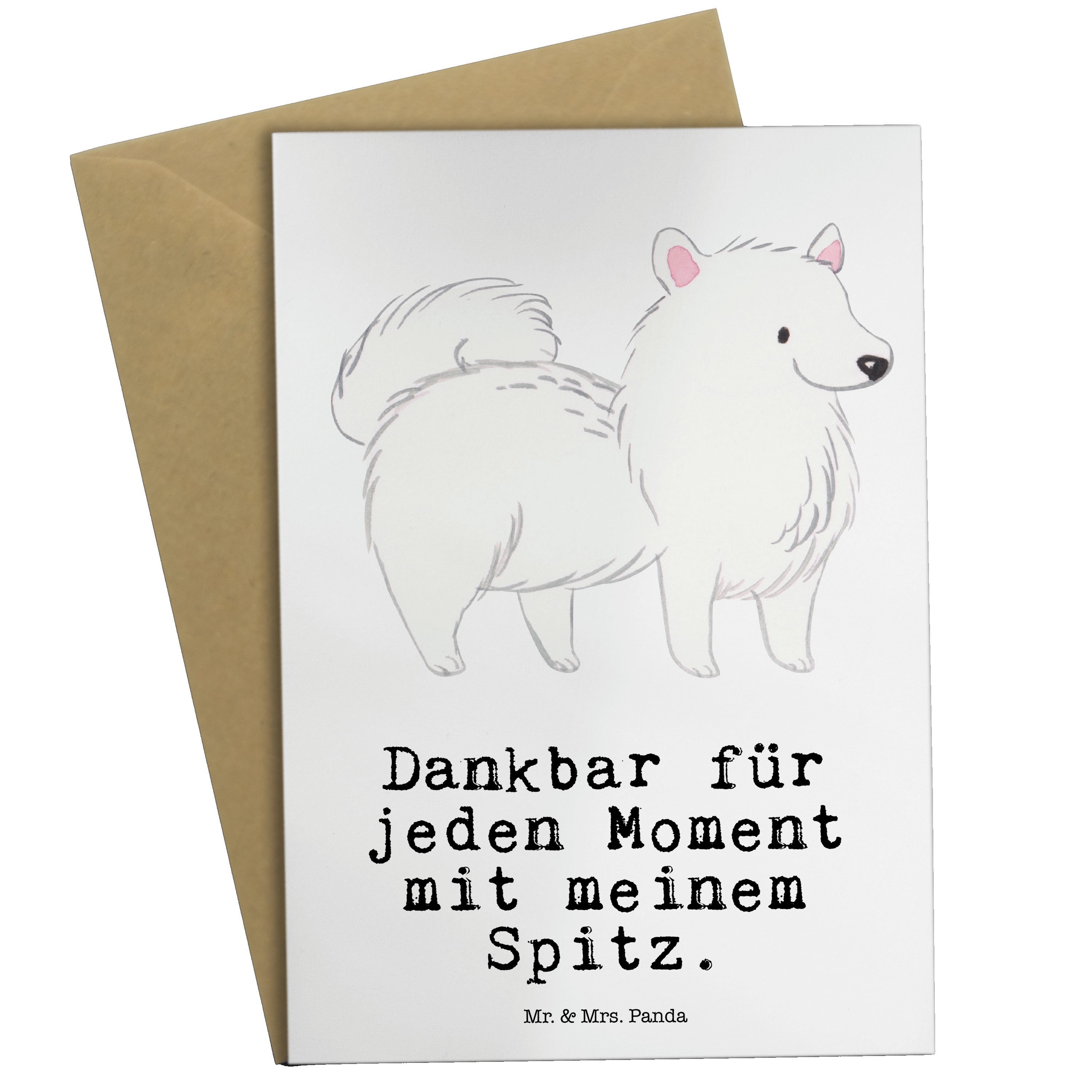 Mr. & Mrs. Panda Grußkarte Spitz Moment Weiß Geschenk, Tierfreund