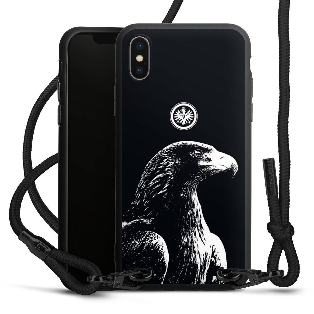 DeinDesign Handyhülle Eintracht Frankfurt Offizielles Lizenzprodukt Attila SGE Attila, Apple iPhone Xs Premium Handykette Hülle mit Band Case zum Umhängen