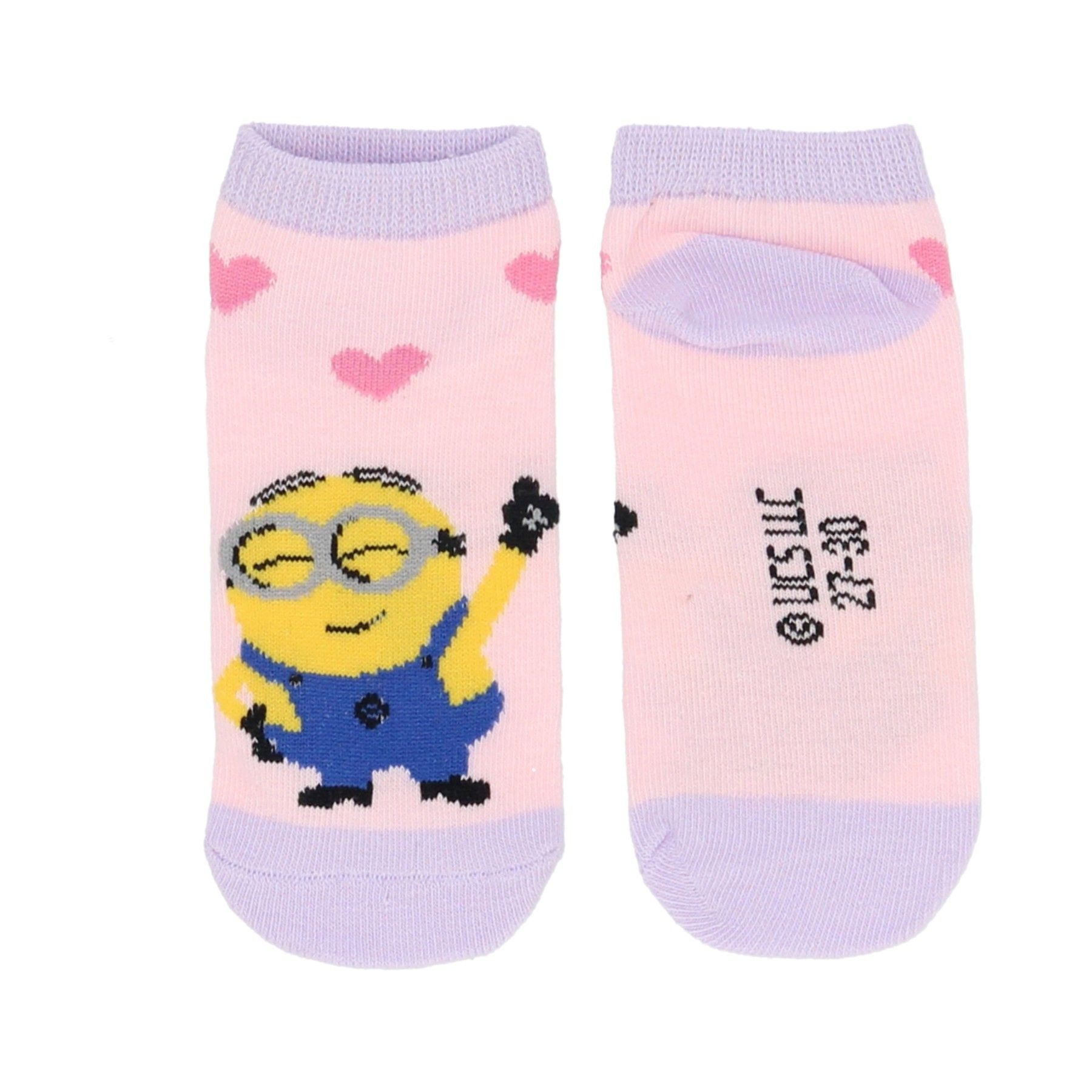 Minions Sneakersocken im 3er-Pack – Komfortable Kindersocken mit lustigem Design – Bild 4 von 4