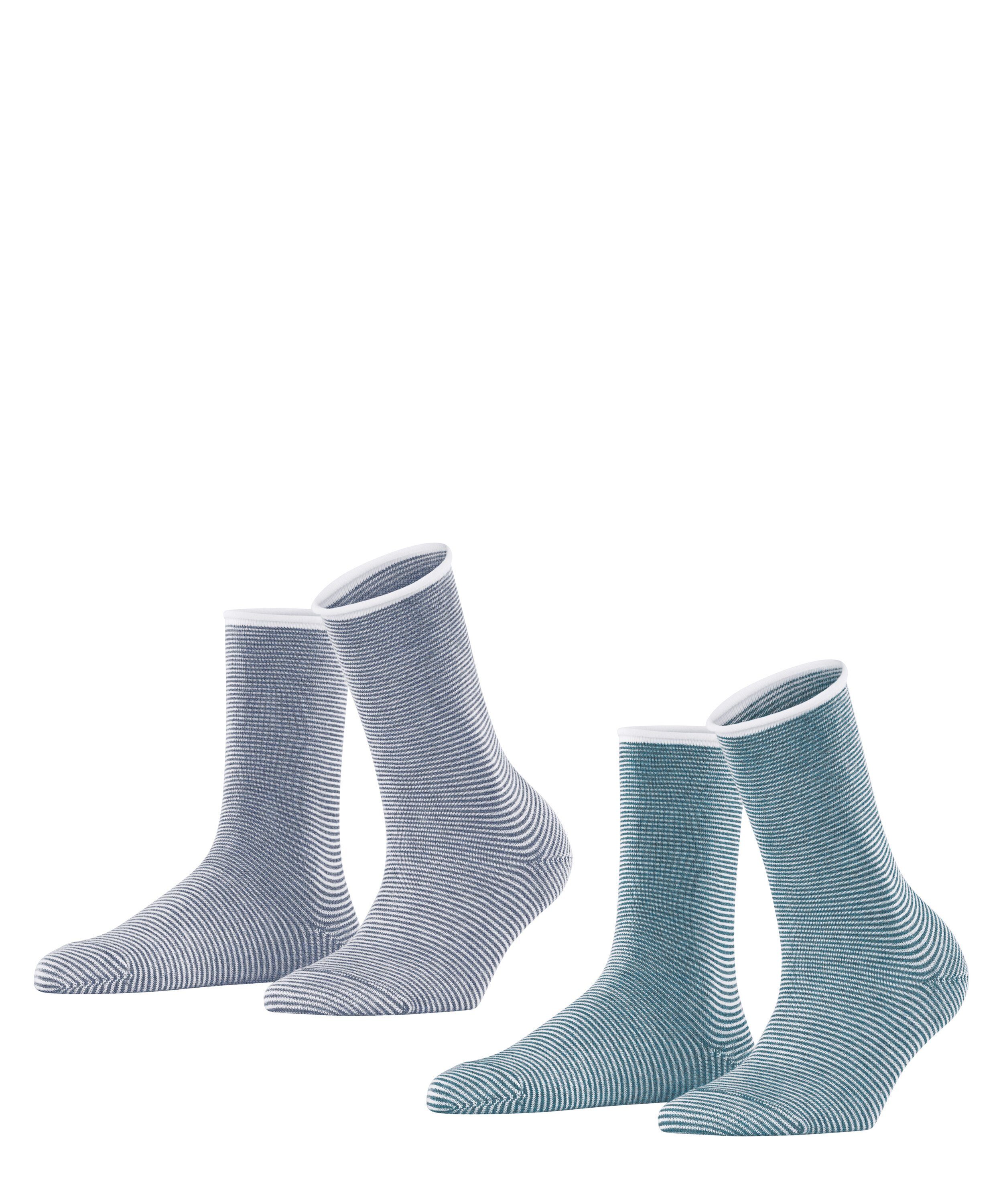 2-Pack Stripe (0150) Allover (2-Paar) Esprit sortiment Socken