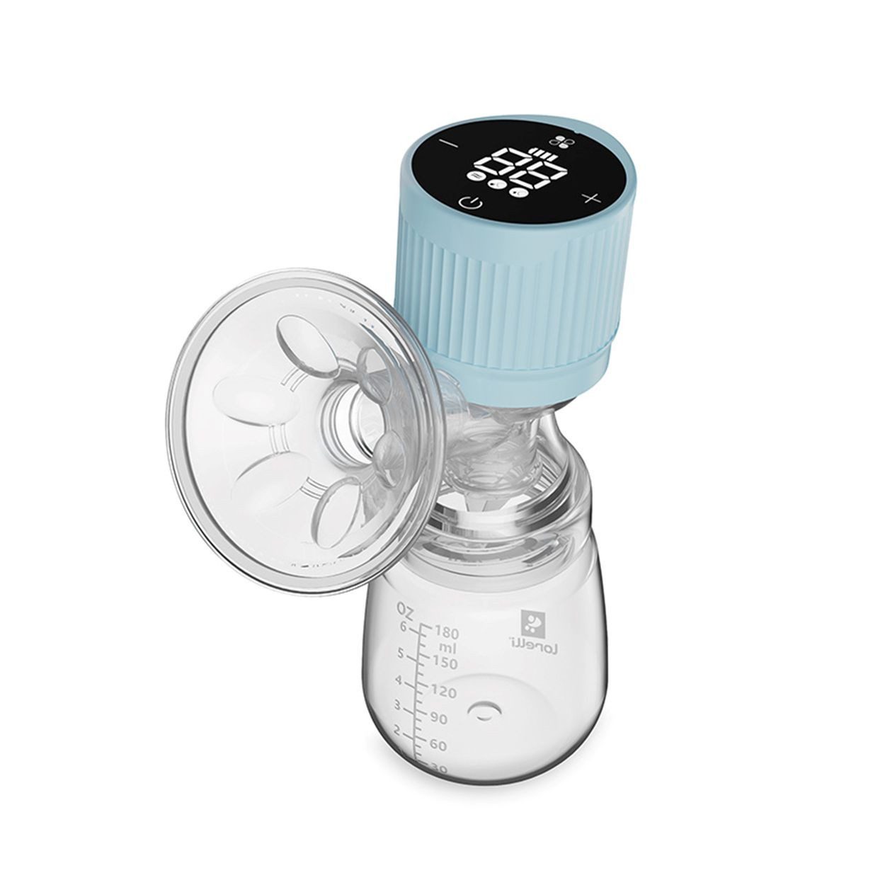 Lorelli Elektrische Milchpumpe Lila, elektrisch, 180 ml Flasche, LED-Anzeige, Timer, 3 Modi, Silikon