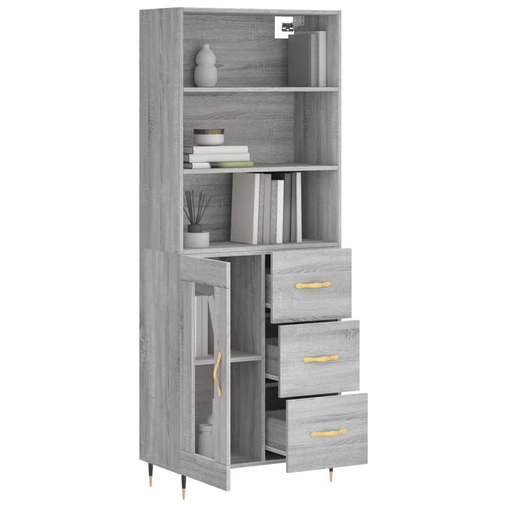 vidaXL Highboard Highboard Grau Sonoma 69,5x34x180 günstig online kaufen
