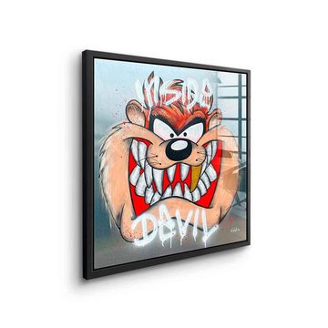 DOTCOMCANVAS® Acrylglasbild Inside Devil - Acrylglas, Acrylglasbild Looney Tunes Tasmanischer Teufel Comic Cartoon Wandbild