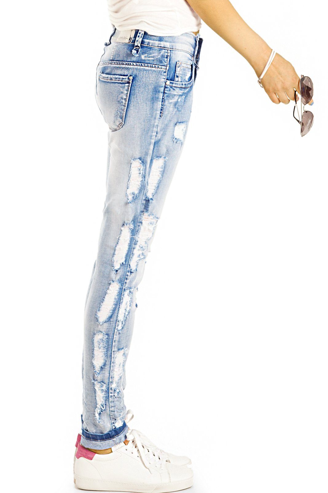 be styled Destroyed-Jeans Medium Waist Destroyed Jeans, Slim Fit Damenhose - j17p