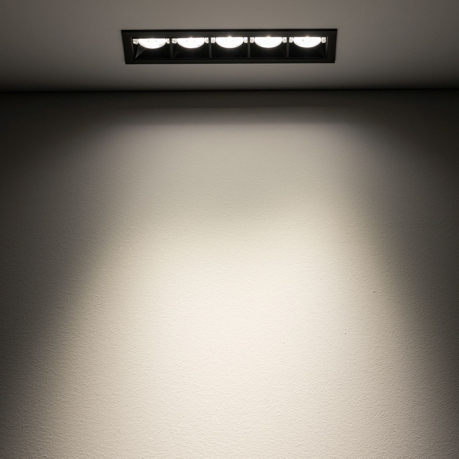 Licht-Erlebnisse Einbauleuchte FALNOR, LED fest integriert, Neutralweiß, LED Aluminium Schwarz eckig neutralweißes Licht 4000 K 1800 lm Modern