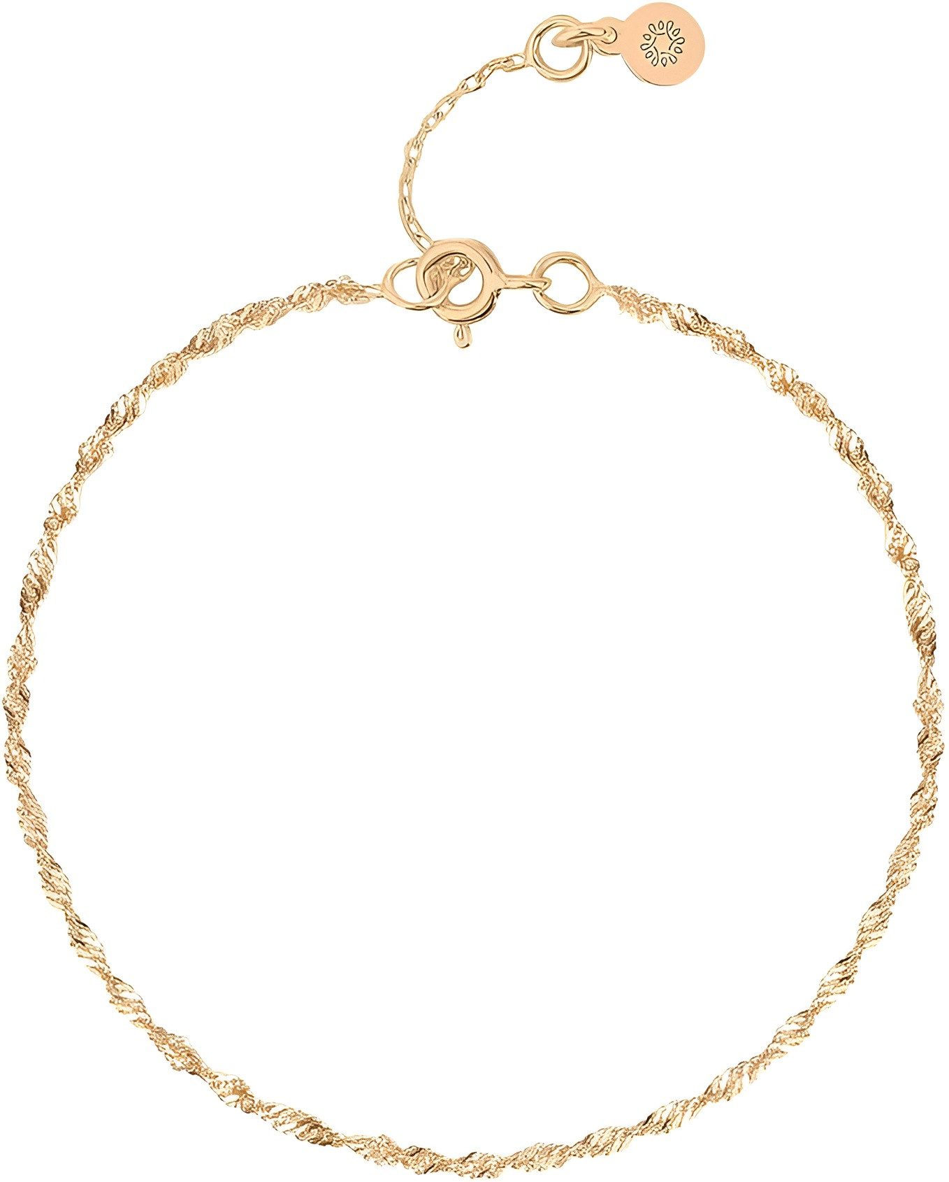 Einzelstück Fußkette Singapur Fußkette 925 Sterling Silber