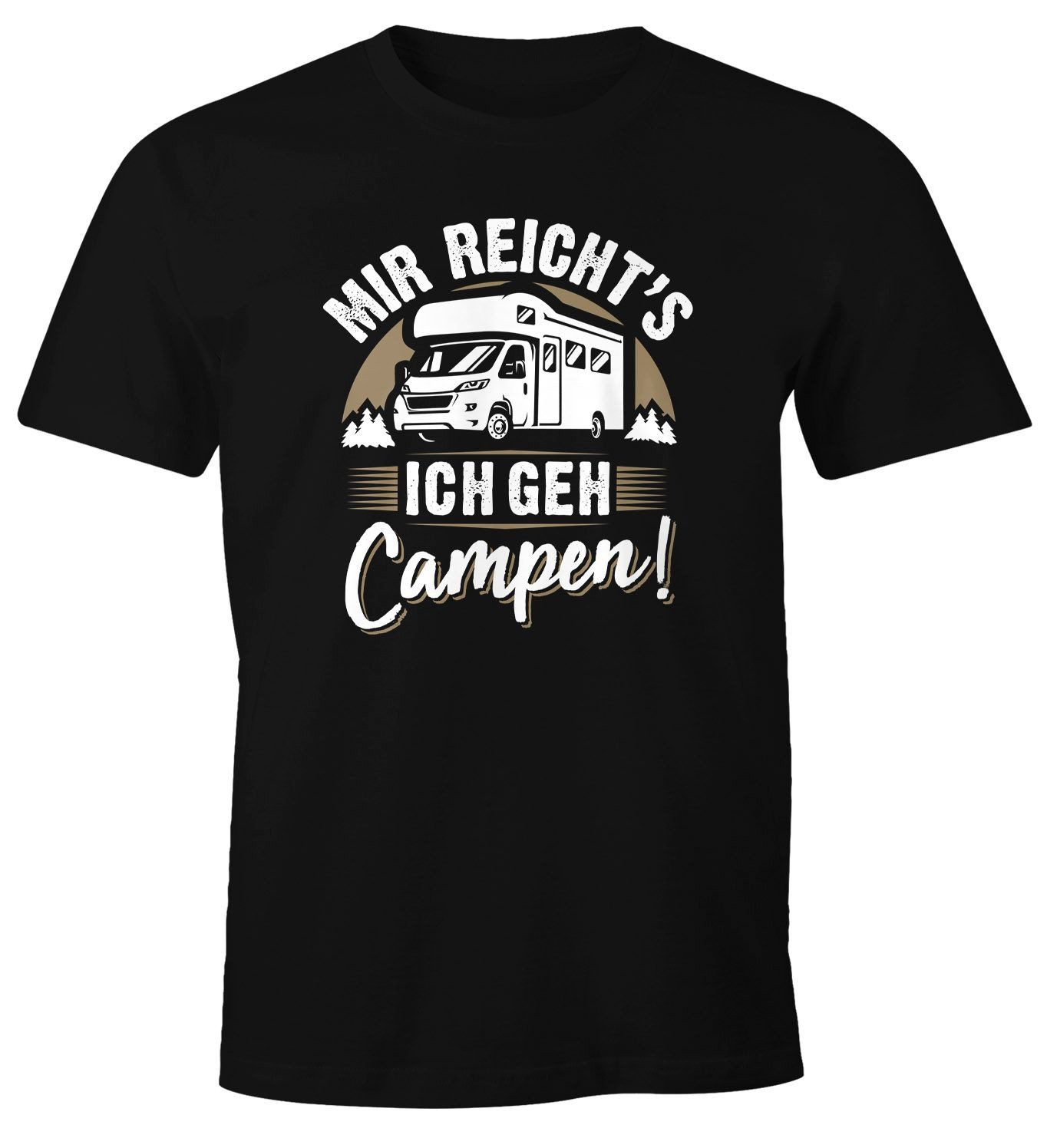 Print-Shirt Herren T-Shirt Camping Home is where the Stellplatz is Geschenke für