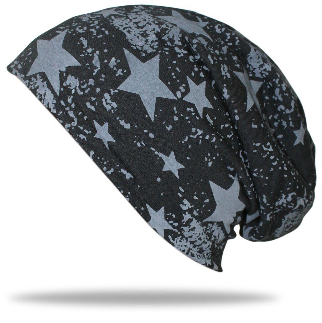 dy_mode Beanie Unisex Beanie Mütze mit Stern Muster in Destroyed Look