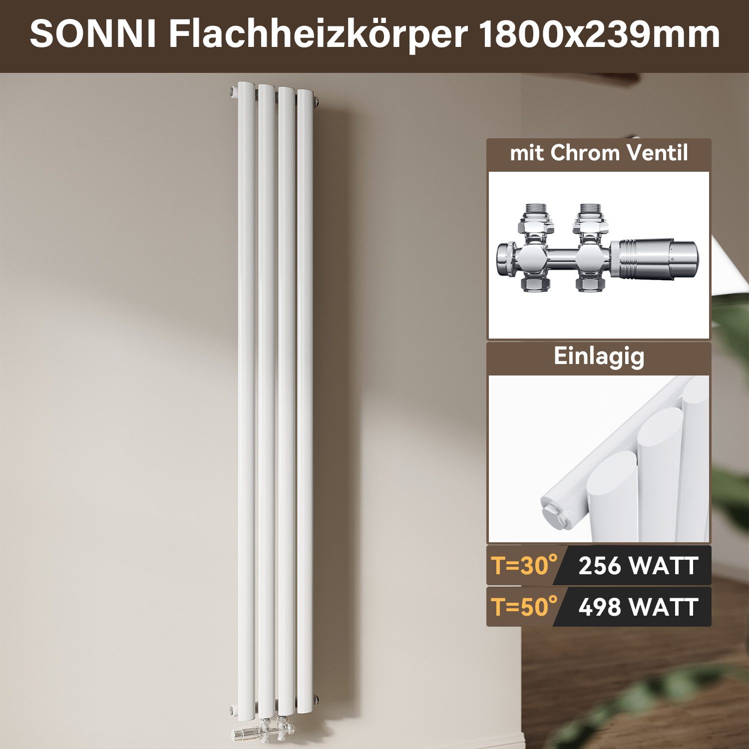 SONNI Badheizkörper Heizkörper Design Röhren Heizung günstig online kaufen