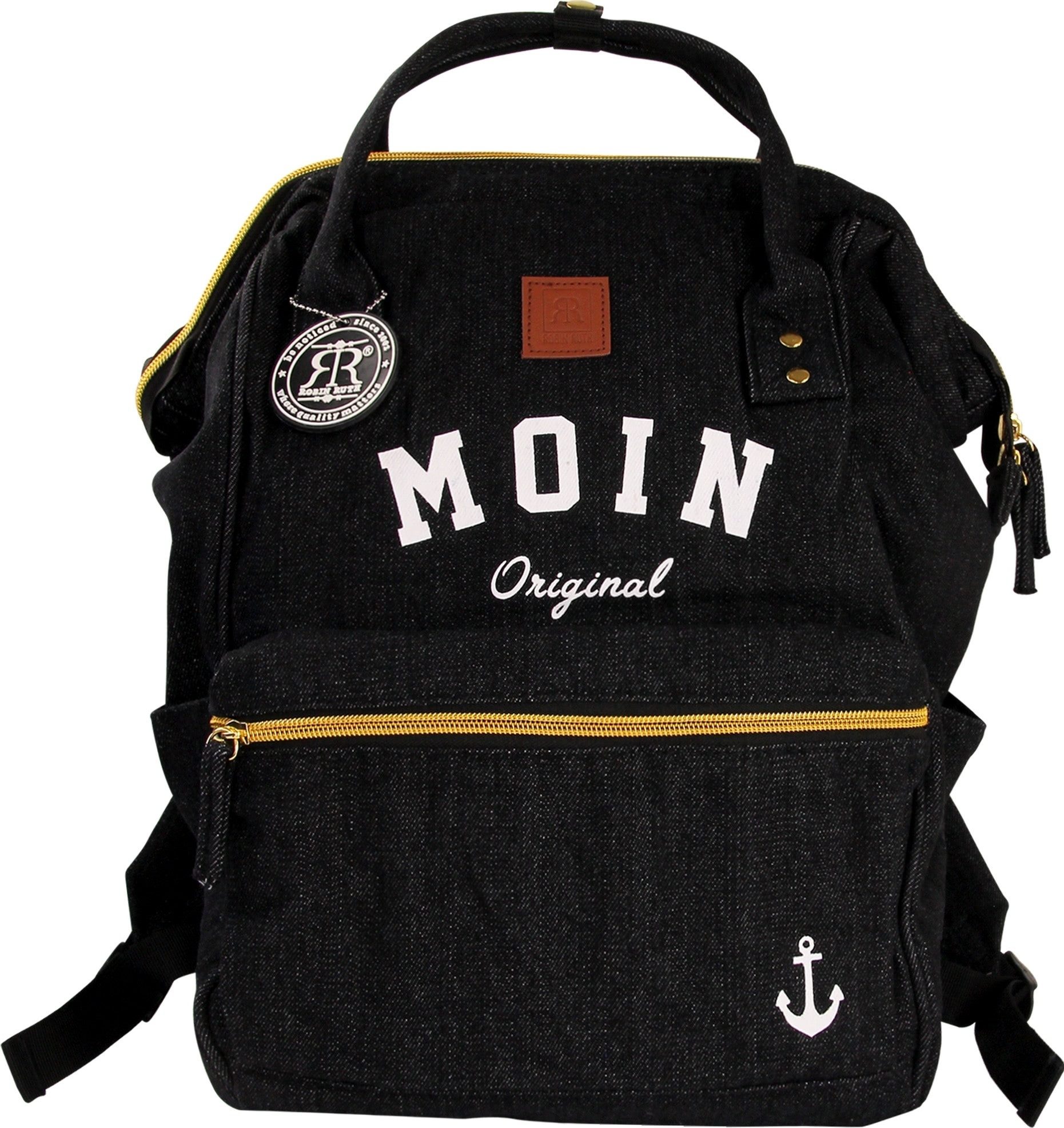 Robin Ruth Freizeitrucksack Robin Ruth Rucksack Baumwolle schwarz weiß, Damen, Herren Rucksack Baumwolle, schwarz, weiß ca. 40cm hoch