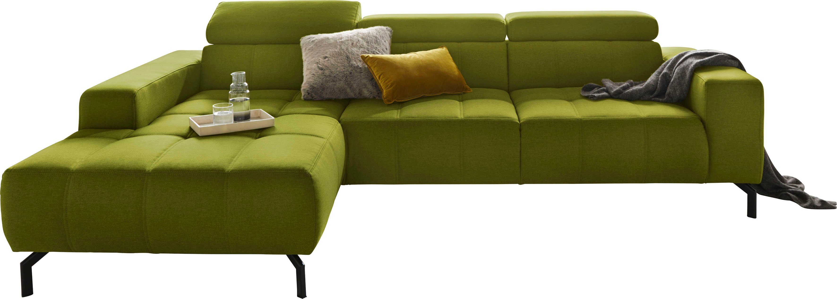 DOMO collection Ecksofa "Cunelli tolle Sitznähte als Designelement, fester günstig online kaufen