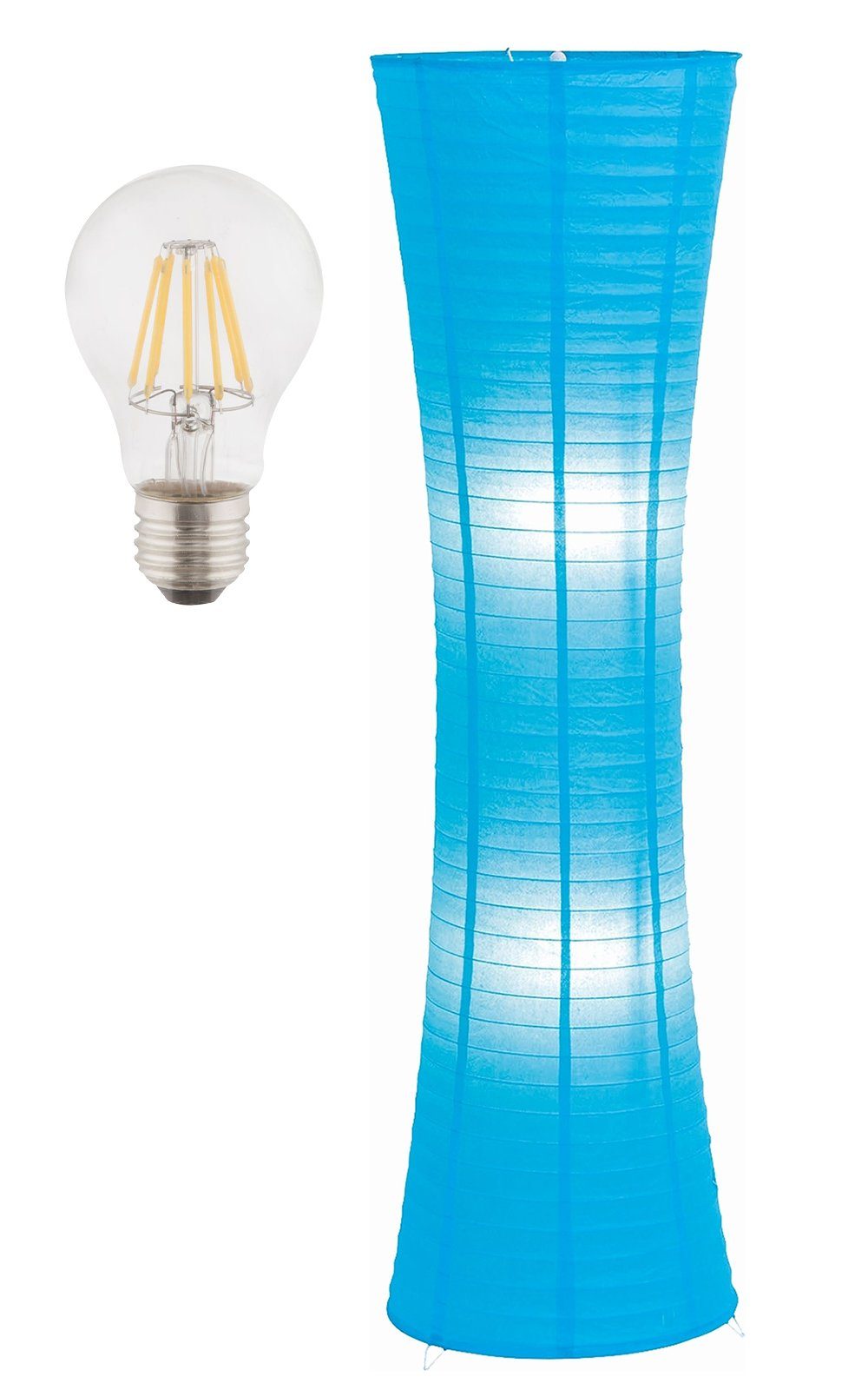 bmf-versand Stehlampe LED Stehleuchte Stehlampe Standleuchte  Papierlampenschirm Papierlampe Türkis