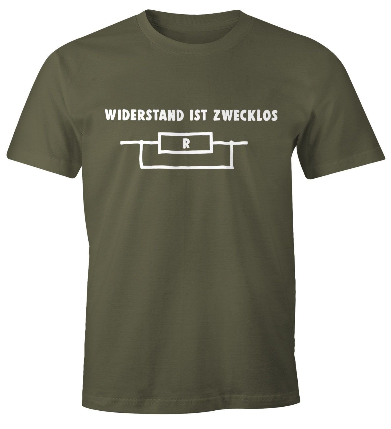 MoonWorks Print-Shirt Widerstand ist zwecklos Shirt günstig online kaufen