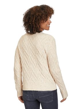 Betty&Co Strickpullover mit Rundhalsausschnitt (1-tlg) Struktur