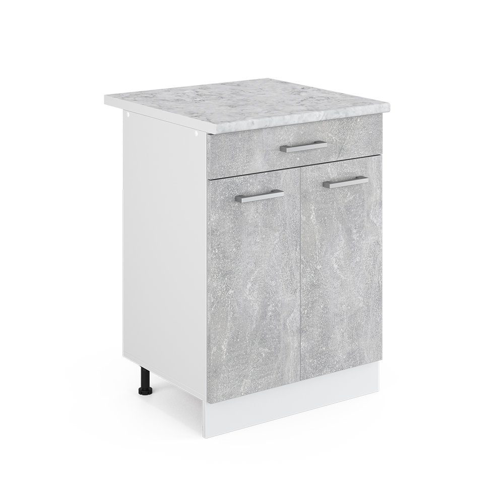 Vicco Unterschrank R-Line, Beton/Weiß, 60 cm günstig online kaufen