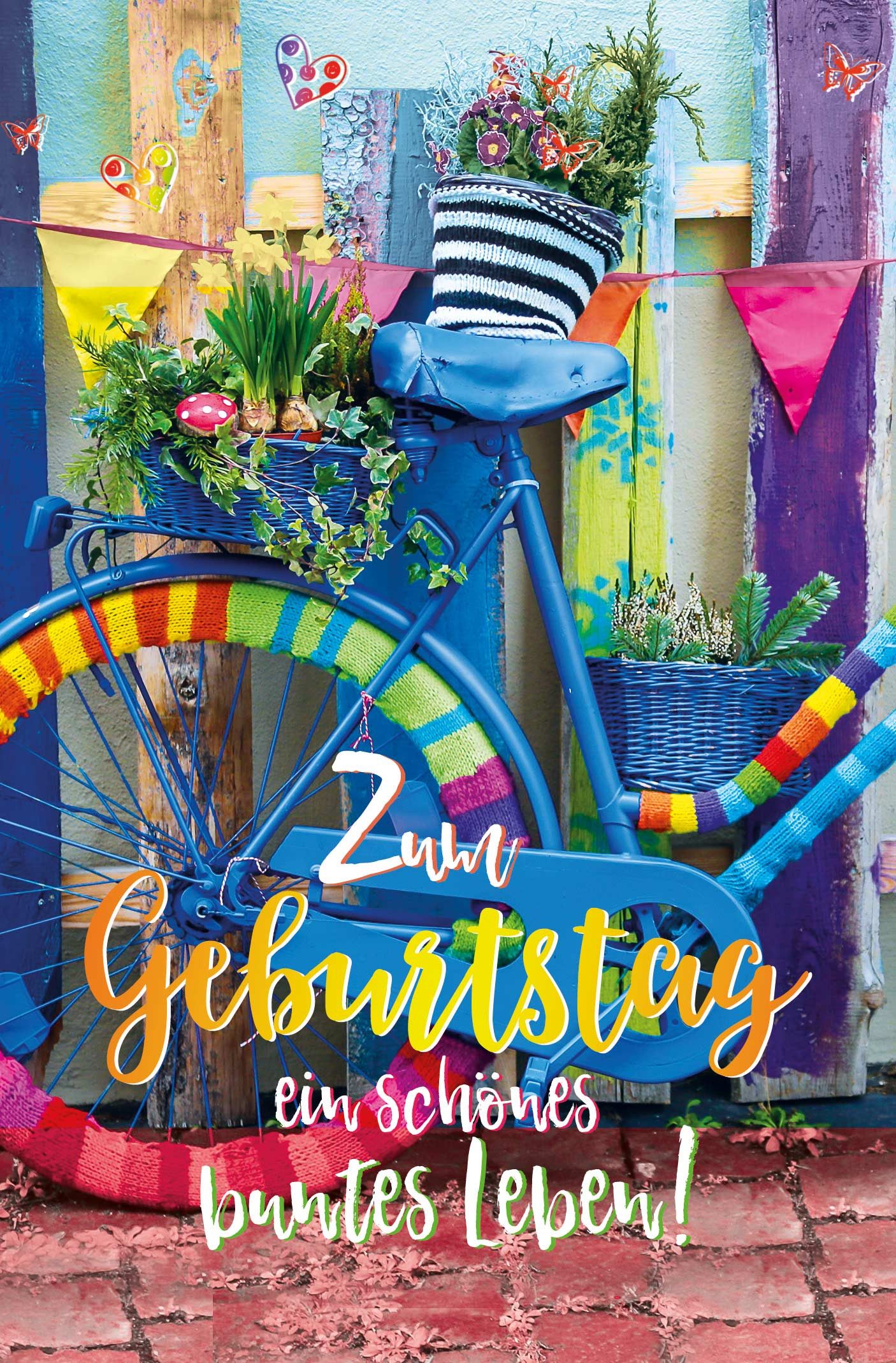 Grußkarten Geburtstag - Glückwunschkarte im Format 11,5 x 17 cm mit Umschlag