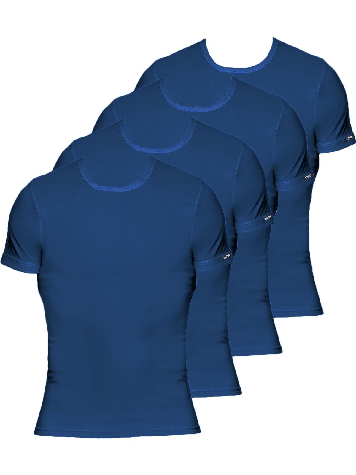 KUMPF Unterziehshirt 4er Sparpack Herren T-Shirt Bio Cotton (Spar-Set, 4-St) hohe Markenqualität darkblue
