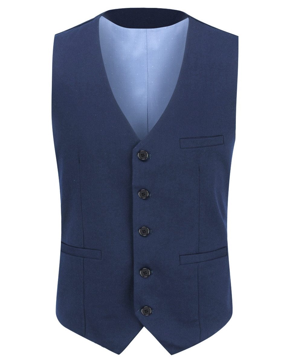 Allthemen Anzugweste Slim Fit Hochzeitsweste mit kontrastfarbenem Futter günstig online kaufen