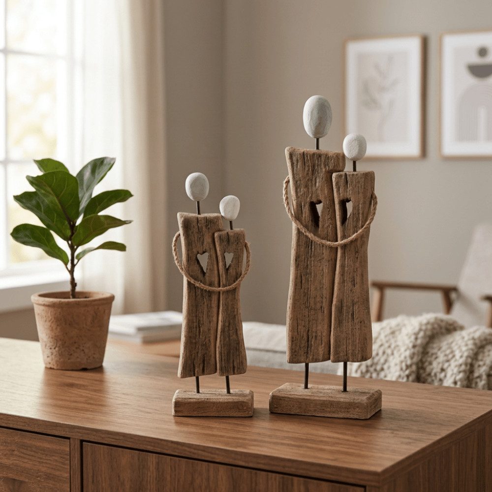 formano Skulptur Paarfiguren, Höhe: 38cm, Farbe: Braun, Motiv: Paar