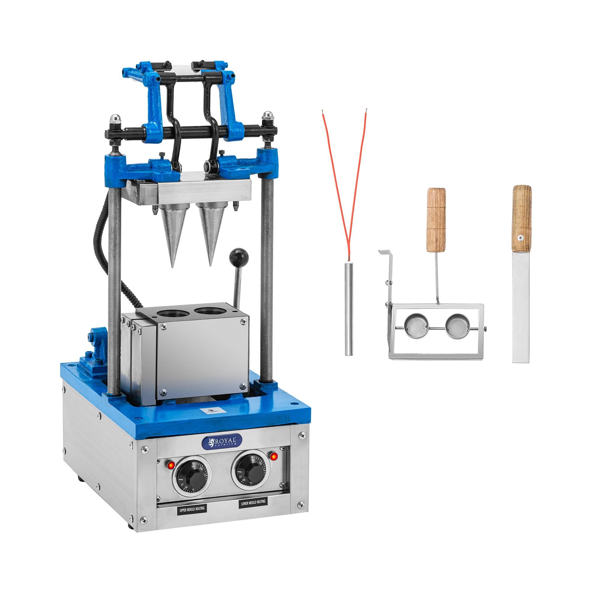 Royal Catering Waffeleisen Eiswaffelmaschine - 2100W 50 - 60 Stk/h - 60 - 120s - Royal Catering, 2100 W