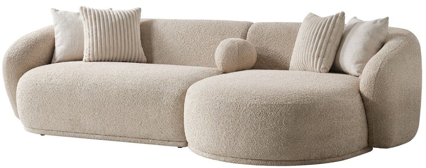 Xlmoebel Ecksofa Ecksofa L-Form Beige Stoffbezug Modern Wohnzimmer komfortabel, 2 Teile