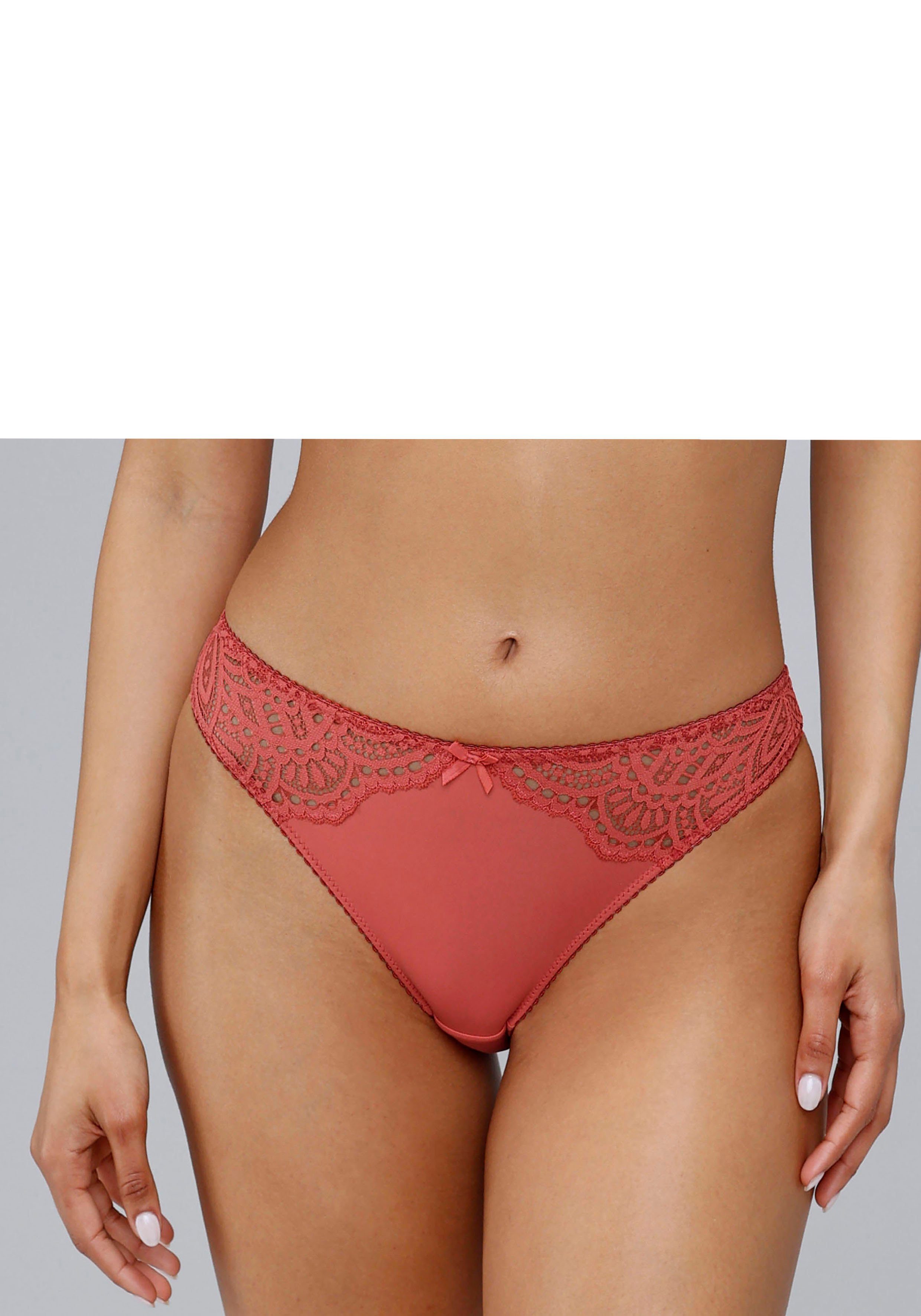 LASCANA Slip mit toller Spitze in blumiger Optik | Klassische Panties