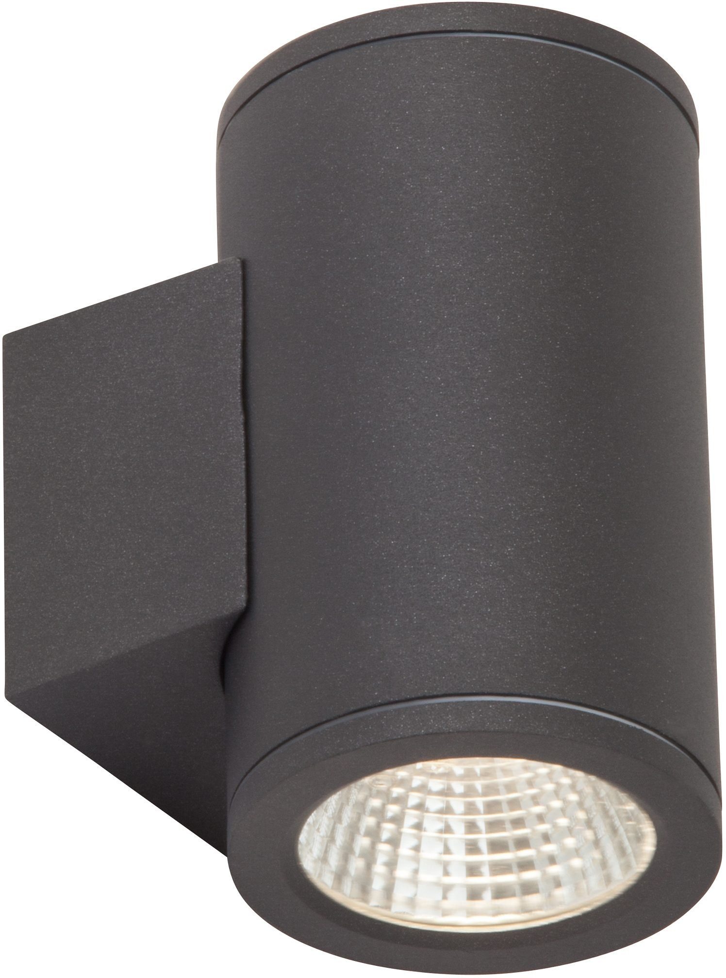 LED Aluminium/ integriert, AEG ARGO, 2-flammig Höhe, anthrazit, LED 13,8cm fest schwarz, Außen-Wandleuchte Glas, Metall,