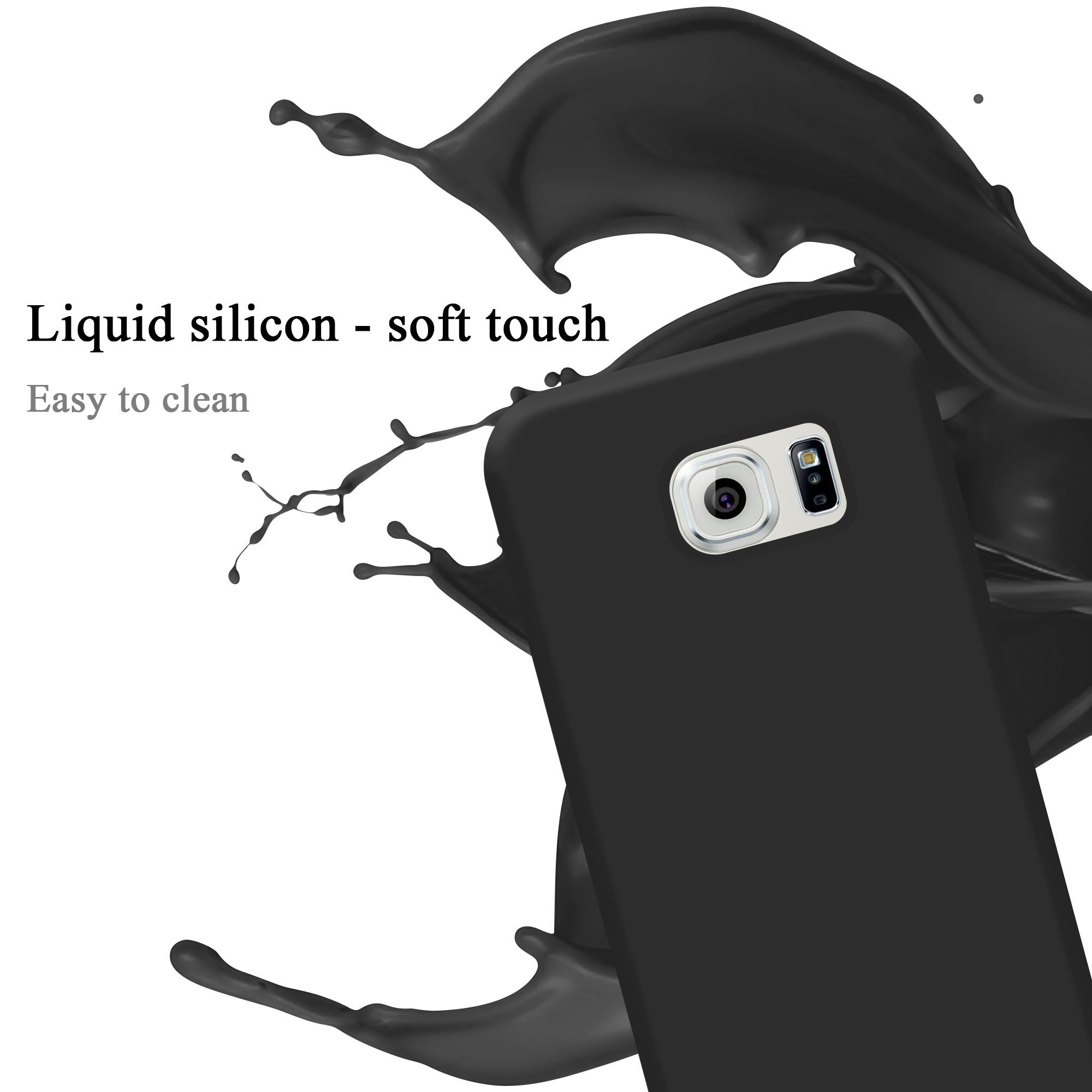 Cadorabo Handyhülle für Samsung Galaxy S6 EDGE Hülle Samsung Galaxy S6 EDGE, Flexible Hülle TPU Silikon Schutzhülle Back Cover Case