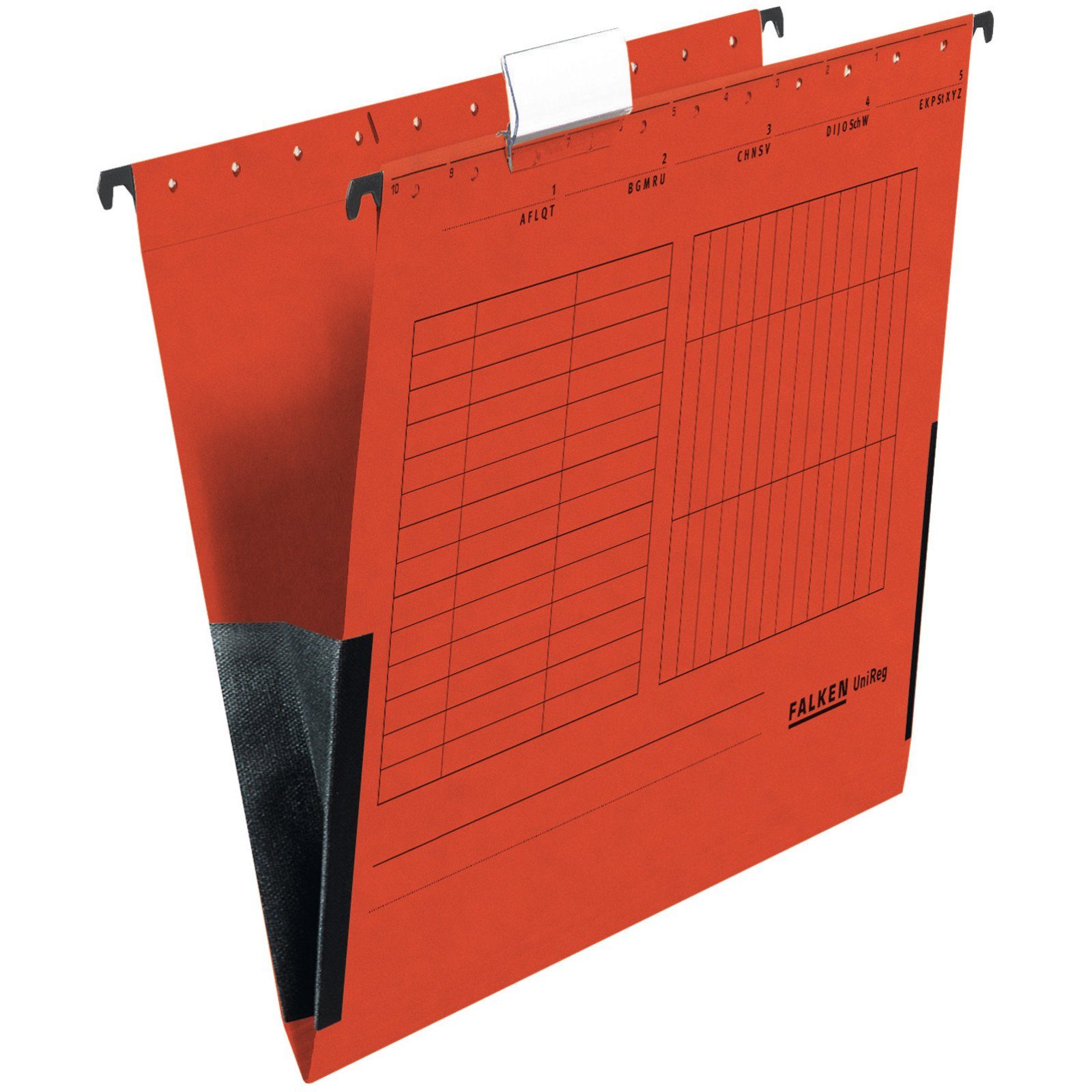 Falken Hängeordner, Hängetasche DIN A4 mit Leinenfröschen Hängeregister 230g/m² Rot