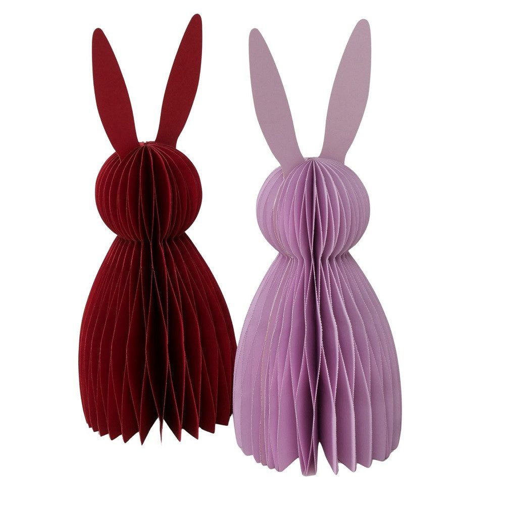 BOLTZE GRUPPE GmbH Osterhase BOLTZE Figur Bonnie, 2 sort., rosa oder rot, Osterhase, faltbar 205658