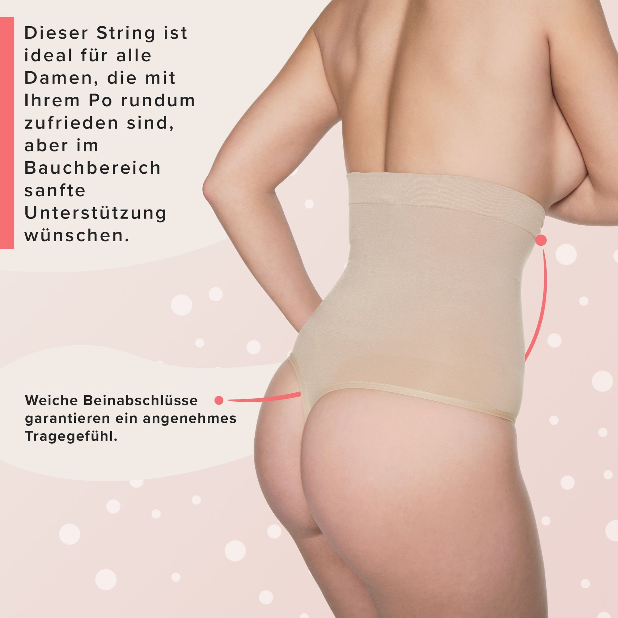 Haut 36841 (SK) Miss String Hoher Shapewear Perfect String Seamless