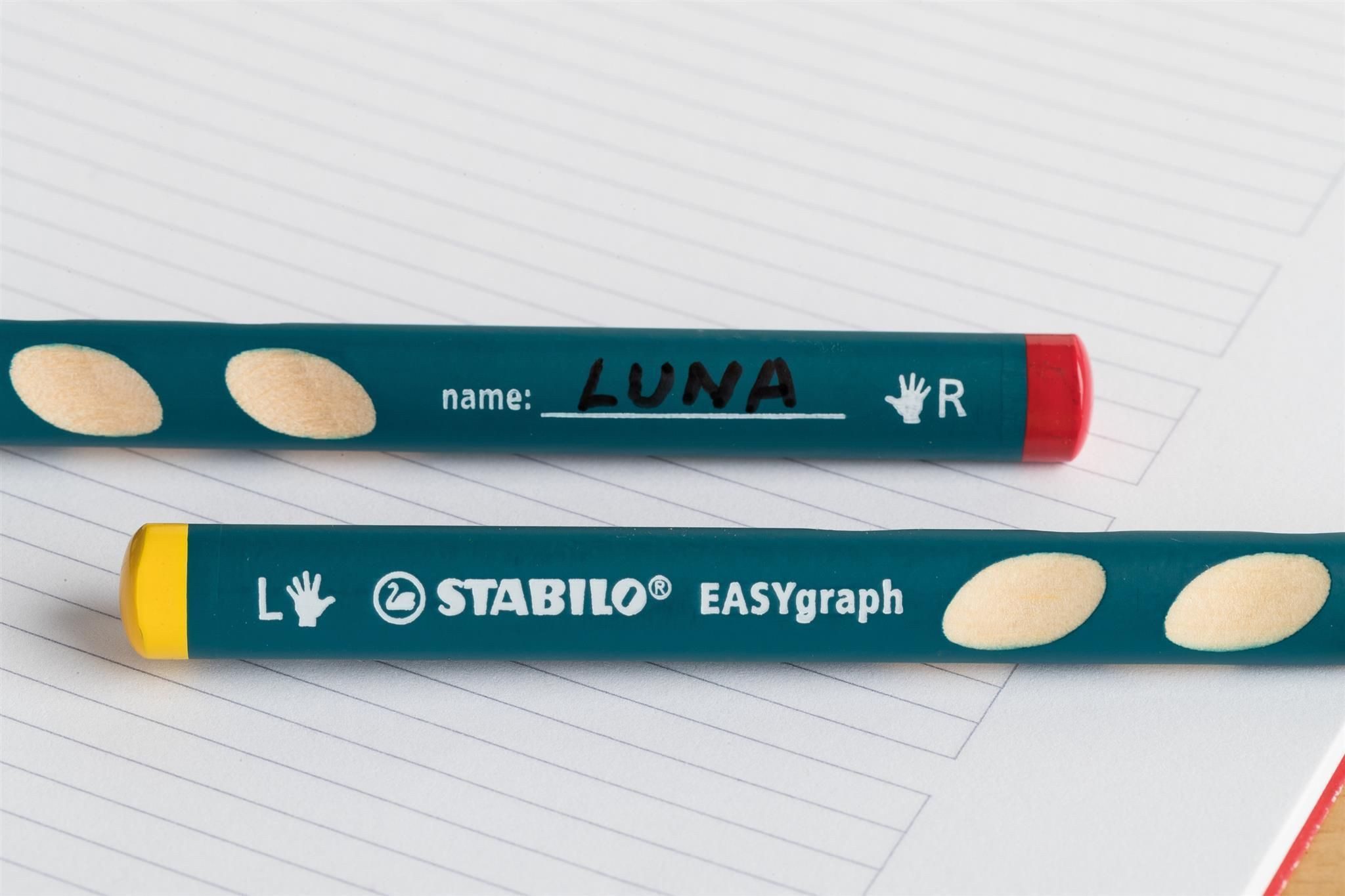 STABILO Bleistift STABILO EASYgraph R Pastel HB 2er Blister pastellgrün pastellrosa