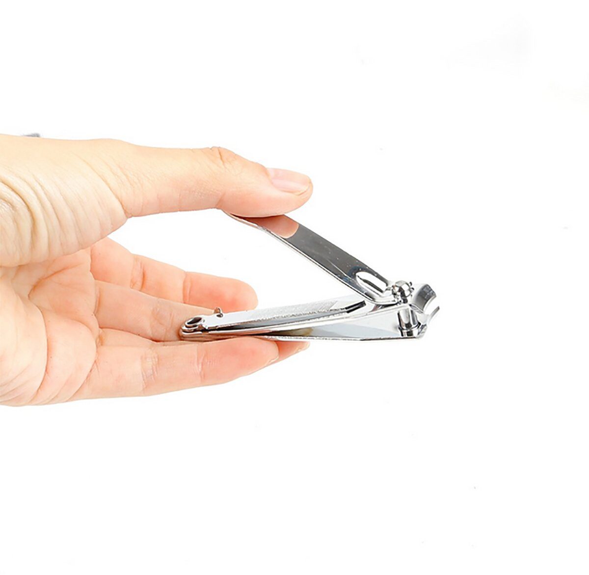 TPFBeauty Nagelknipser 3in1 Edelstahl Nagelzange 5,7cm aus rostfreiem Edelstahl, Nagelfeile Nagelhautschieber Nagelschneider, Maniküre Pediküre für dünne Nägel