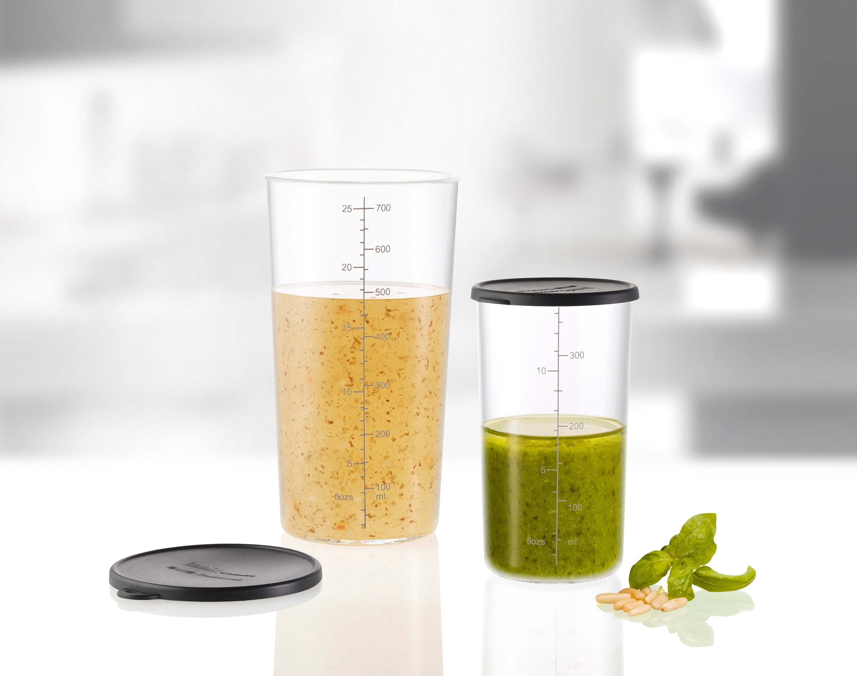 ESGE-Zauberstab Messbecher ESGE-Zauberstab Becherset-Glas 7150, (Becherset, 2 Becher mit Deckel)