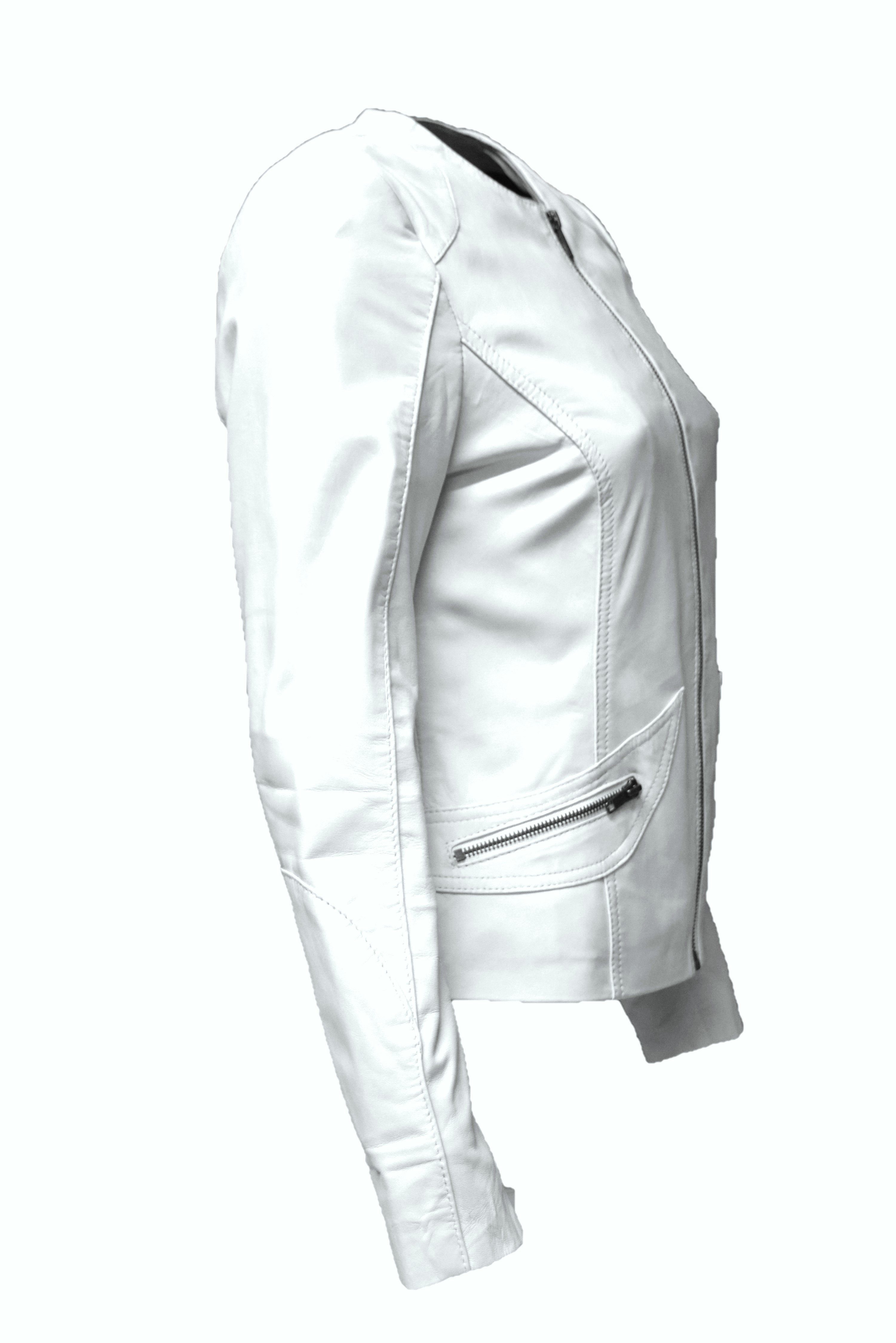 Zimmert Leather Lederjacke Bea (1-St) kragenlos, weiches Lammnappa, leichte günstig online kaufen