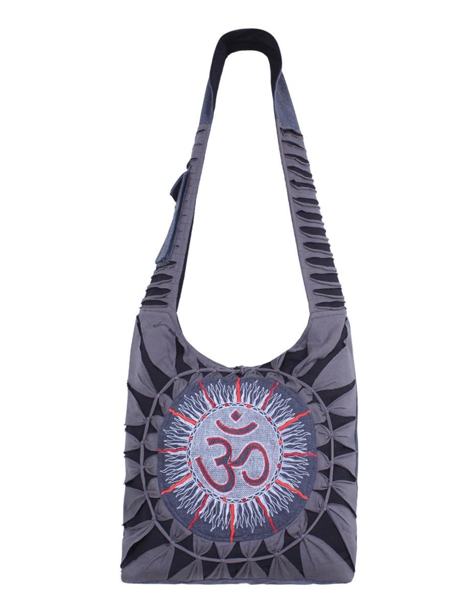 Vishes Beuteltasche Damen Beuteltasche Umhängetasche Stoff Schultertasche Om Cutwork, Alternative Bekleidung, Ethno, Hippie, Retro Style