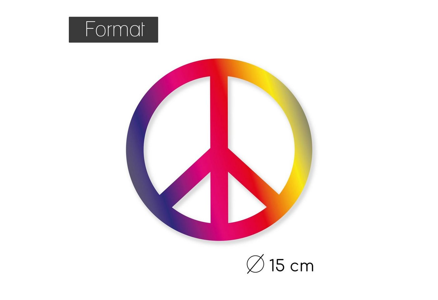 Thumbnail - younikat Aufkleber Peace Zeichen in verschiedenen Farben und Größen