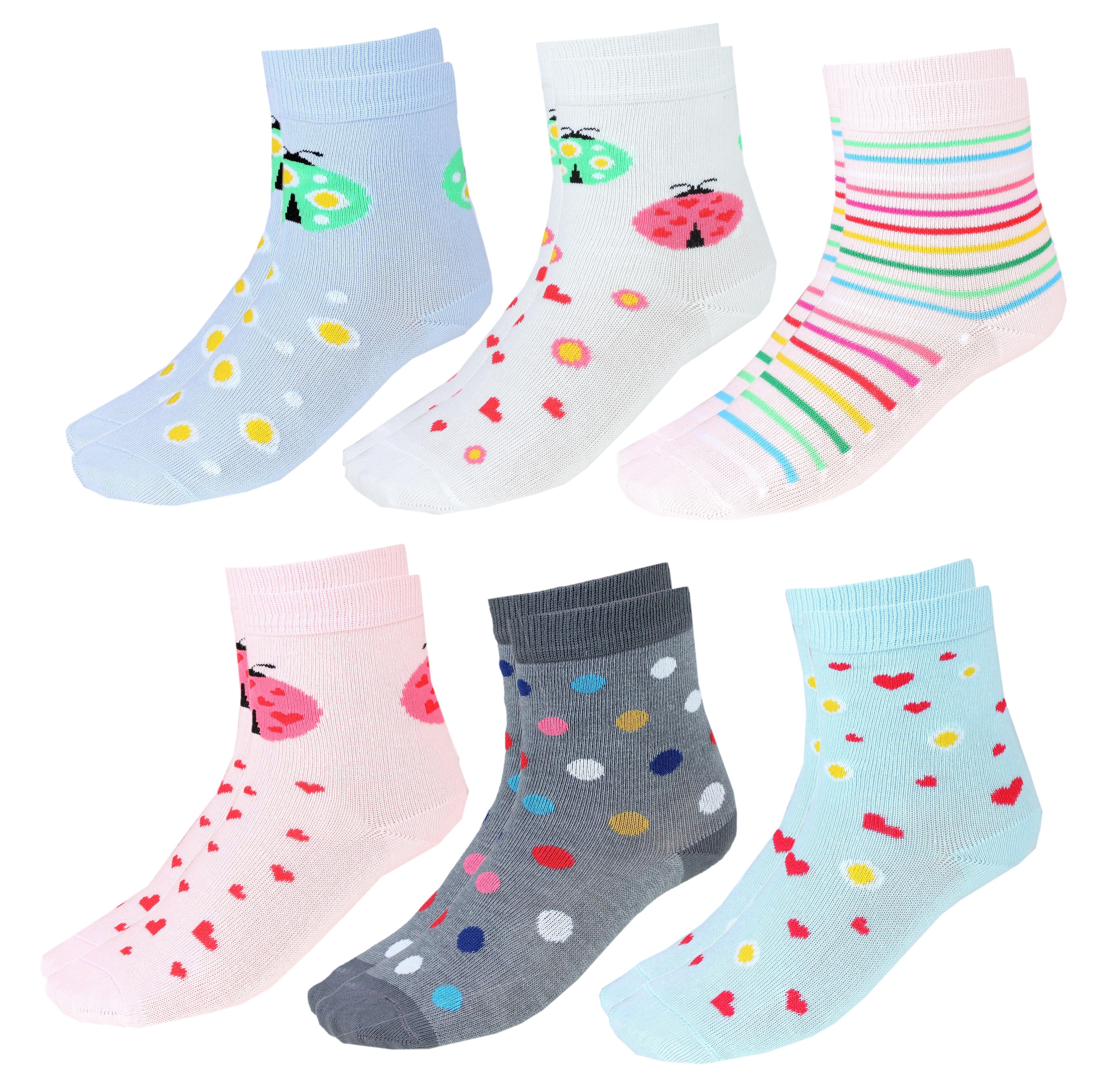TupTam Freizeitsocken TupTam Kinder Socken Bunt Gemustert 6er Pack für Mädchen und Jungen Mädchen 8 | Socken