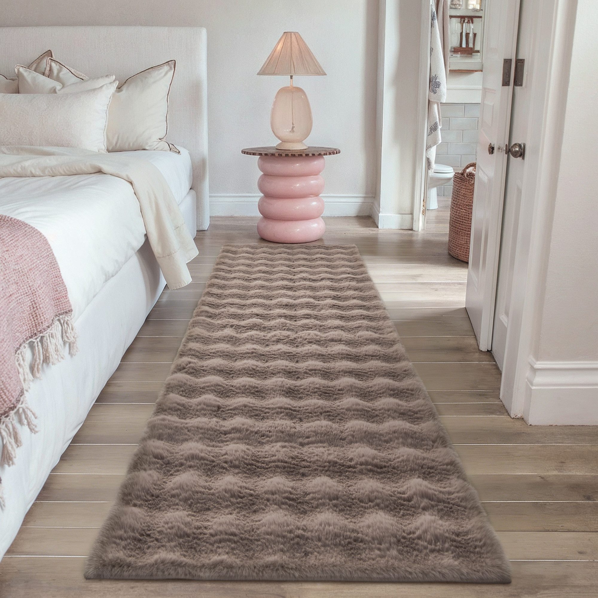 PURECOZY Hochflor-Teppich aus Mikrofaser, weich, rutschfest & maschinenwaschbar, Rechteckig, Höhe: 23 mm, geeignet für verschiedene Innenräume