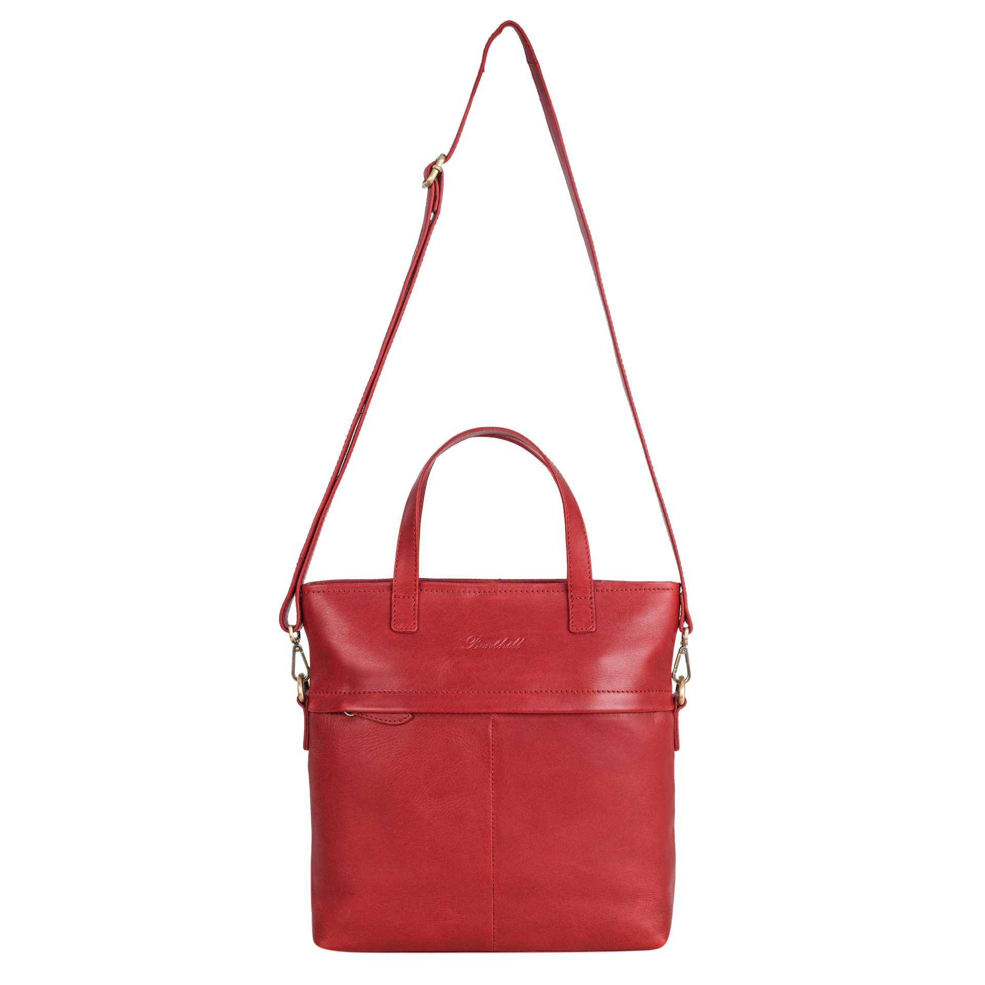 Benthill Shopper Damen Echt Leder Umhängetasche Große Schultertasche Vintage Handtasche, Schultergurt / Umhängegurt Reißverschlussfach