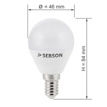 SEBSON LED-Leuchtmittel LED Lampe E14 Tropfen 6W warmweiß 3000K 230V Leuchtmittel flimmerfrei