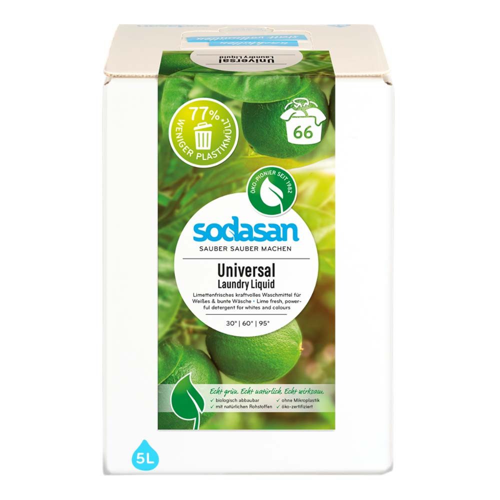 Sodasan Universal Waschmittel flüssig - Limette Karton 5L Vollwaschmittel