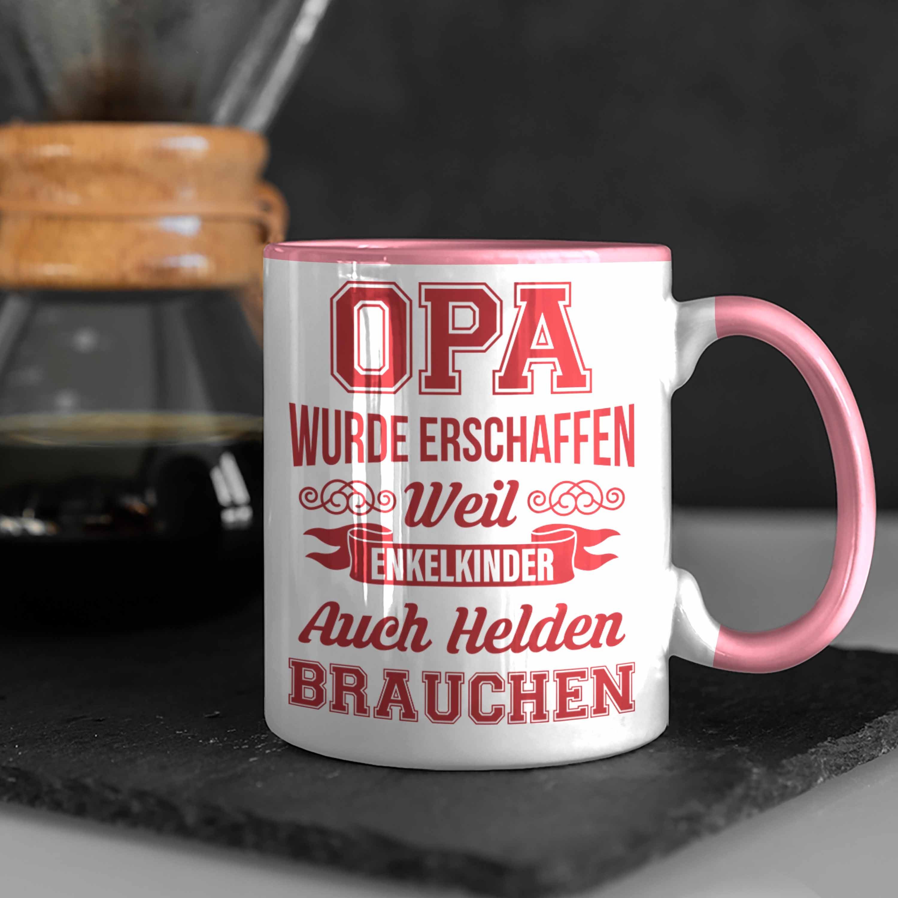 Geschenkidee Opa mit Opa Kaffeetasse Spruch Trendation - Geschenke Rosa Tasse Nichte Enkel Vatertag Tasse Trendation Großvater Geschenk