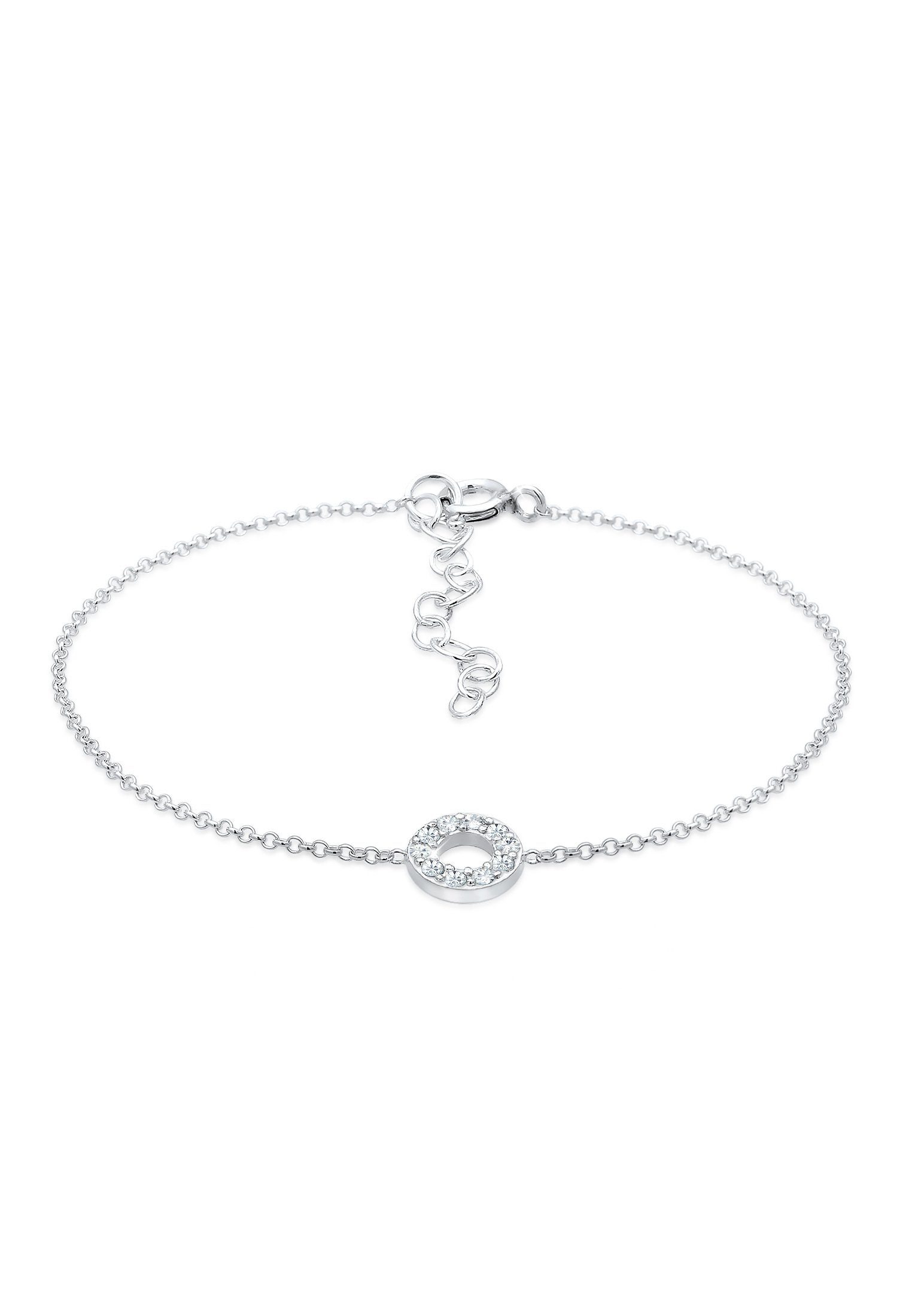 Armkettchen 925er Kreis Kreis Armband Armband, Kristalle Elegantes 925 Elli Silber Geo Sterling Silber,