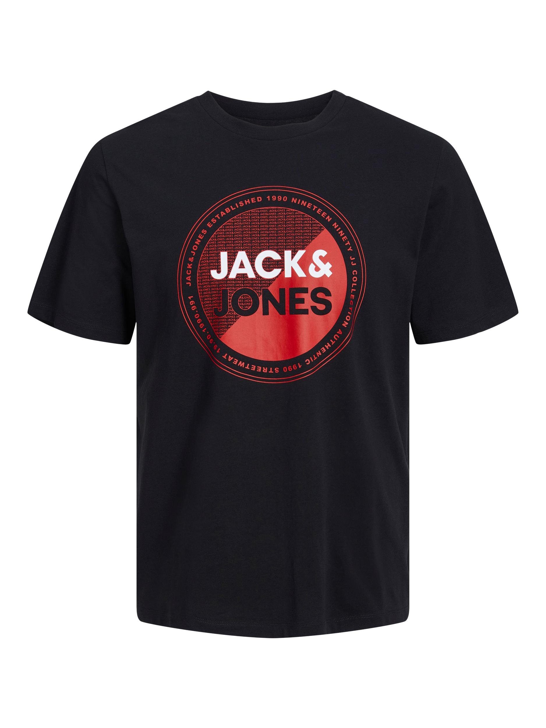 Jack & Jones PlusSize Rundhalsshirt PLS CREW NECK SS Black TEE JJLOYD