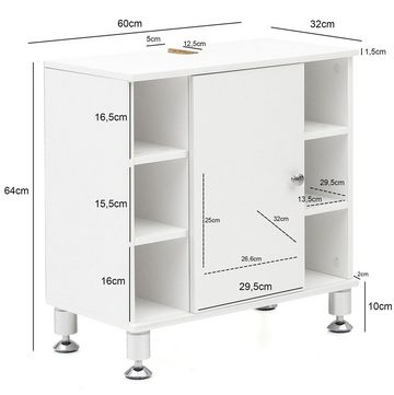 KADIMA DESIGN Waschbeckenunterschrank Badezimmer-Unterschrank mit Chrombefestigung & viel Stauraum