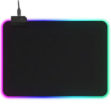 Retoo Gaming Mauspad Mousepad RGB Gaming Pad Anti-Rutsch 250 x 350 mm Maus Beleuchtung LED (Set, Gaming-Mauspad, USB-Kabel), LED-Hintergrundbeleuchtung, Portabilität, Hochwertige Materialien